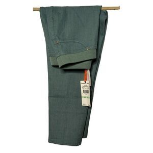 Hearts of Palm Ankle Length Denim Pants Sz 8 Spruce Green Elastic Waist NEW